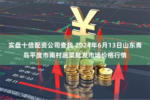 实盘十倍配资公司查找 2024年6月13日山东青岛平度市南村蔬菜批发市场价格行情